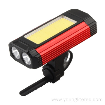 Powerful XPE COB rechargeable riding bicycle front light